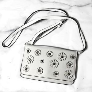 Catherine Malandrino White Floral Crossbody Purse